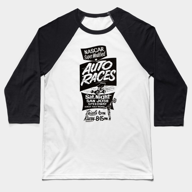 San Jose Speedway Baseball T-Shirt by paulponte